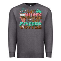 Charcoal Heather half nurse half coffee Premium Sweatshirt - texasbilliewilder