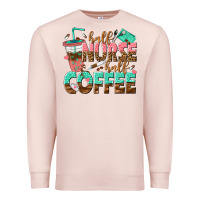 Pale Pink half nurse half coffee Premium Sweatshirt - texasbilliewilder