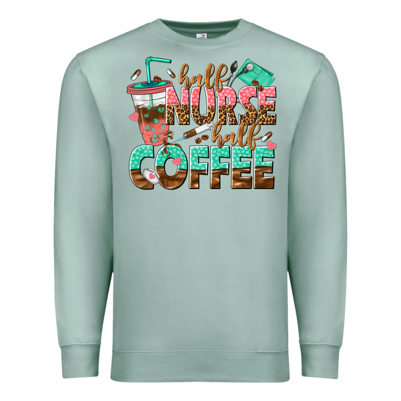 Half Nurse Half Coffee Premium Sweatshirt by texasbilliewilder | Teevron