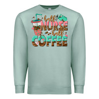 Seafoam half nurse half coffee Premium Sweatshirt - texasbilliewilder