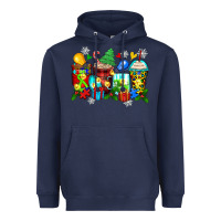 Navy autism christmas coffee cups Heavyweight Hoodie - Zillion Design Studio