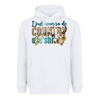 White i just wanna do country Heavyweight Hoodie - texasbilliewilder