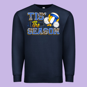 Tis' The Season Volleyball Premium Sweatshirt Designed By Zillion Design Studio