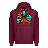 Burgundy Thanksgiving Turkey Premium Hoodie - JahusDesignShop