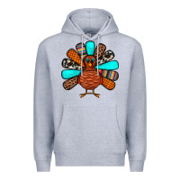 Heather Grey Thanksgiving Turkey Premium Hoodie - JahusDesignShop