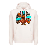 Pale Pink Thanksgiving Turkey Premium Hoodie - JahusDesignShop