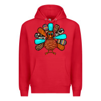Red Thanksgiving Turkey Premium Hoodie - JahusDesignShop