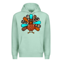 Seafoam Thanksgiving Turkey Premium Hoodie - JahusDesignShop