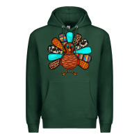 Sports Green Thanksgiving Turkey Premium Hoodie - JahusDesignShop