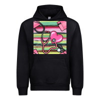 Black Nurse Stethoscope Seamless Pattern Urban Hoodie - BundleAndBundleShop
