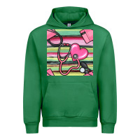 Emerald Nurse Stethoscope Seamless Pattern Urban Hoodie - BundleAndBundleShop