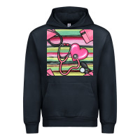 Navy Nurse Stethoscope Seamless Pattern Urban Hoodie - BundleAndBundleShop