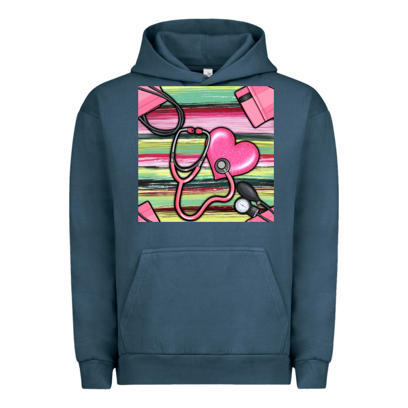 Nurse Stethoscope Seamless Pattern Urban Hoodie by BundleAndBundleShop | Teevron