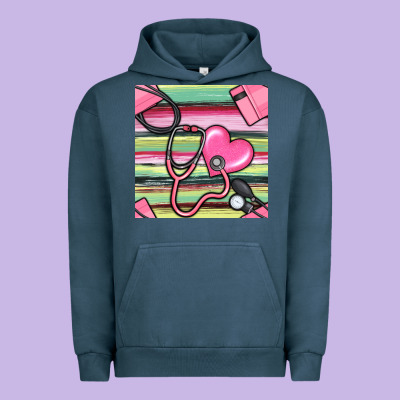 Nurse Stethoscope Seamless Pattern Urban Hoodie Designed By Bundleandbundleshop