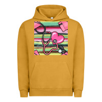 Pigment Peanut Butter Nurse Stethoscope Seamless Pattern Urban Hoodie - BundleAndBundleShop