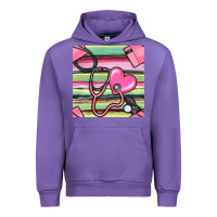 Tulip Nurse Stethoscope Seamless Pattern Urban Hoodie - BundleAndBundleShop