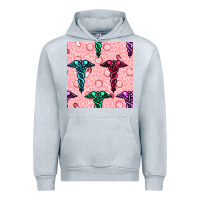 Heather Grey Medicine Seamless Pattern Urban Hoodie - BundleAndBundleShop
