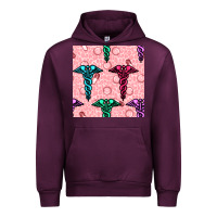 Mauve Wine Medicine Seamless Pattern Urban Hoodie - BundleAndBundleShop