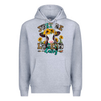 Heather Grey just be legend dairy heifer Premium Hoodie - Jasminsmagicworld