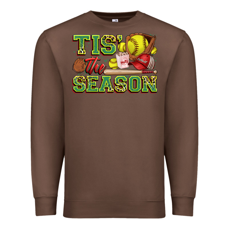Tis' The Season Softball Premium Sweatshirt by Zillion Design Studio | Teevron