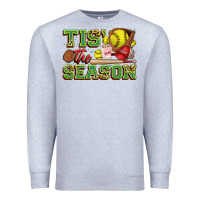 Heather Grey tis' the season softball Premium Sweatshirt - Zillion Design Studio