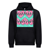 Black Nursing Heart Seamless Pattern Urban Hoodie - BundleAndBundleShop