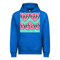 Cobalt Nursing Heart Seamless Pattern Urban Hoodie - BundleAndBundleShop