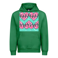 Emerald Nursing Heart Seamless Pattern Urban Hoodie - BundleAndBundleShop