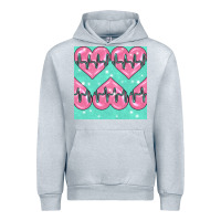 Heather Grey Nursing Heart Seamless Pattern Urban Hoodie - BundleAndBundleShop