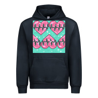 Navy Nursing Heart Seamless Pattern Urban Hoodie - BundleAndBundleShop