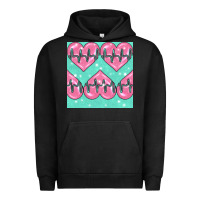 Pigment Black Nursing Heart Seamless Pattern Urban Hoodie - BundleAndBundleShop