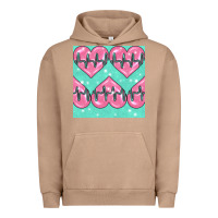 Pigment Burro Nursing Heart Seamless Pattern Urban Hoodie - BundleAndBundleShop
