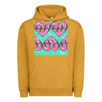 Pigment Peanut Butter Nursing Heart Seamless Pattern Urban Hoodie - BundleAndBundleShop