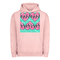 Pigment Salmon Nursing Heart Seamless Pattern Urban Hoodie - BundleAndBundleShop