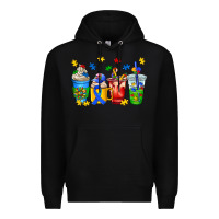 Black autism coffee cup Premium Hoodie - AdoDesignShop