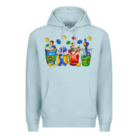 Blue Mist autism coffee cup Premium Hoodie - AdoDesignShop