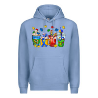 Colony Blue autism coffee cup Premium Hoodie - AdoDesignShop