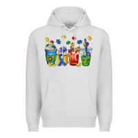 Dove Grey autism coffee cup Premium Hoodie - AdoDesignShop