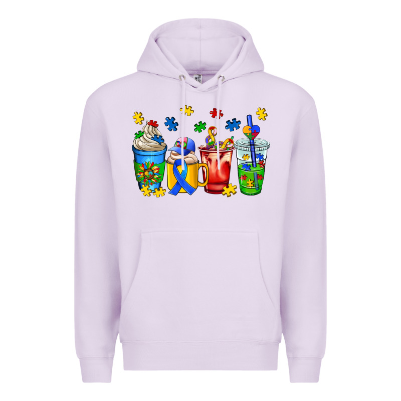 Autism Coffee Cup Premium Hoodie by AdoDesignShop | Teevron