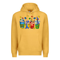 Mustard autism coffee cup Premium Hoodie - AdoDesignShop