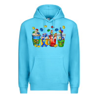 Ocean Blue autism coffee cup Premium Hoodie - AdoDesignShop