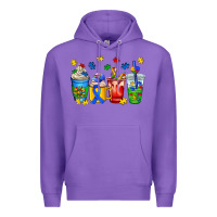 Purple autism coffee cup Premium Hoodie - AdoDesignShop