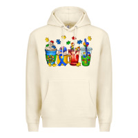 Sandshell autism coffee cup Premium Hoodie - AdoDesignShop