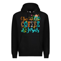 Black gıve me coffee and jesus Premium Hoodie - AdoDesignShop