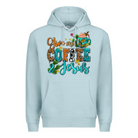 Blue Mist gıve me coffee and jesus Premium Hoodie - AdoDesignShop