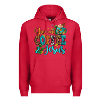 Cardinal gıve me coffee and jesus Premium Hoodie - AdoDesignShop