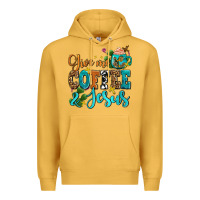 Mustard gıve me coffee and jesus Premium Hoodie - AdoDesignShop