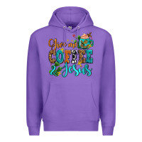 Purple gıve me coffee and jesus Premium Hoodie - AdoDesignShop