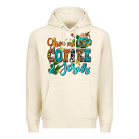 Tofu gıve me coffee and jesus Premium Hoodie - AdoDesignShop