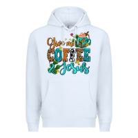 White gıve me coffee and jesus Premium Hoodie - AdoDesignShop